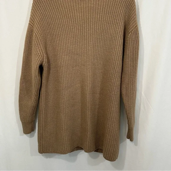 Aritzia Wilfred Montpellier 100% Merino Wool Knit Oversized Sweater Camel Tan - Picture 7 of 10